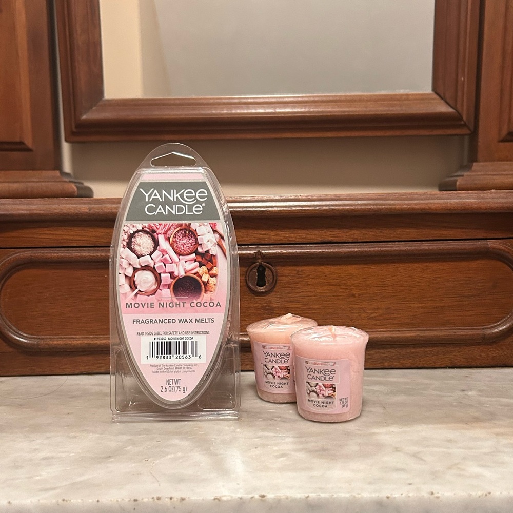 Yankee Candle 'Movie Night Cocoa' Wax Melt Pack and 2 Votives